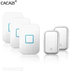 CACAZI 5 уровней 60 колокольчиков 110 дБ автономный Домашний Беспроводной дверной звонок без батареи требуемая Кнопка 150 м дистанционный смарт-звонок