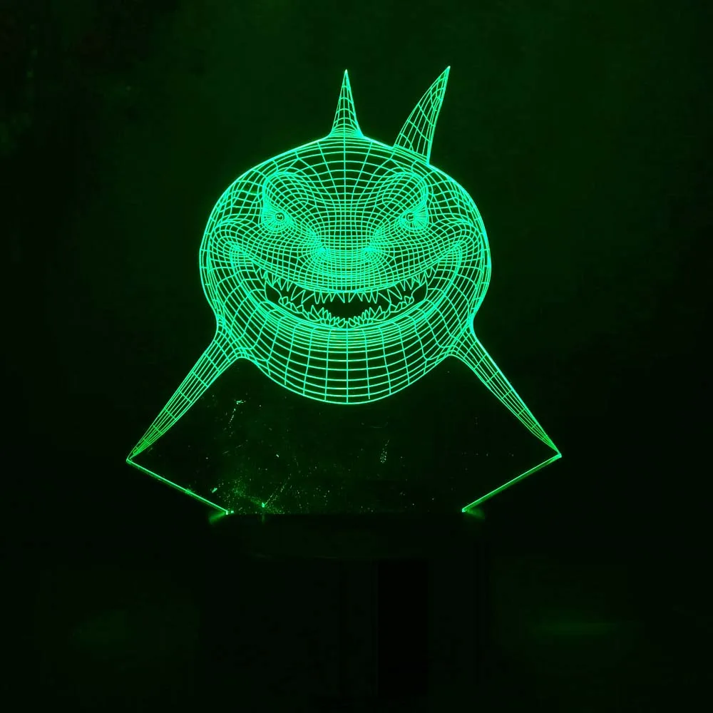 Креативная 3D Светодиодная визуальная лампа 7 цветов меняющая Ночной свет