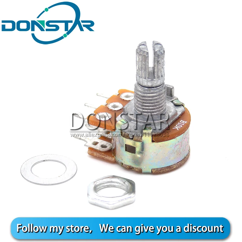5 шт. вал двухканальный усилитель мощности стерео потенциометр WH148 1K 2K 5K 10K 20K 50K 100K