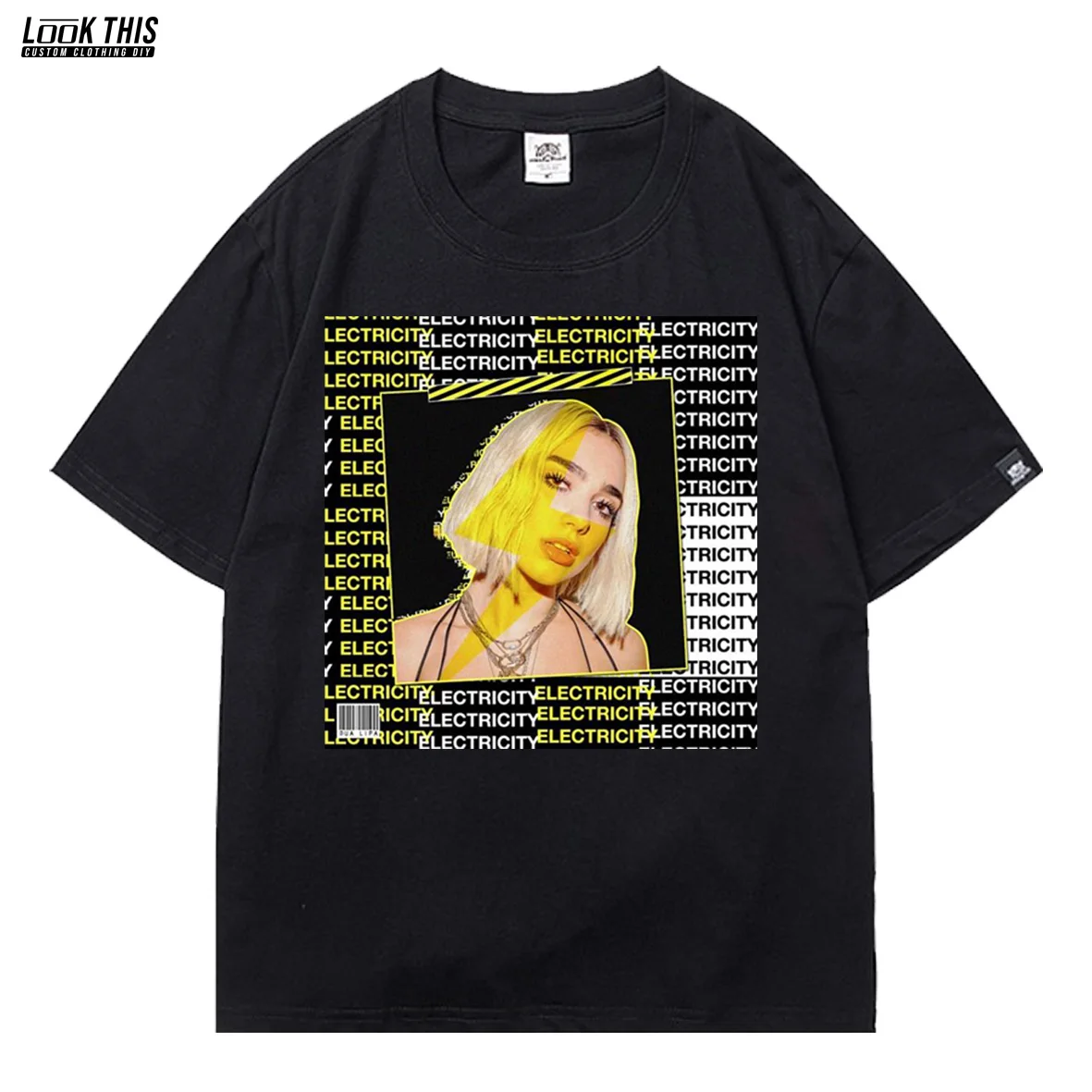 

Lipa Dua Y2k Oversized T-shirt Harajuku Streetwear Women's T-shirt Printing Black Short Sleeve T-shirts Hot Girl Party Tops