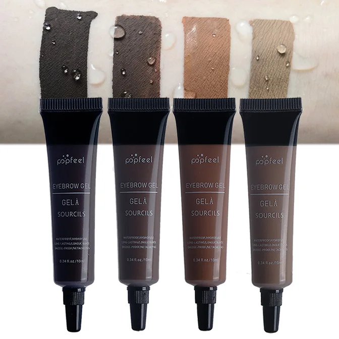 Popfeel стойкий крем для бровей натуральный Liuqid гель для бровей Тату макияж глаз бровей ТИНТ Пигмент черный бровей усилитель TSLM1