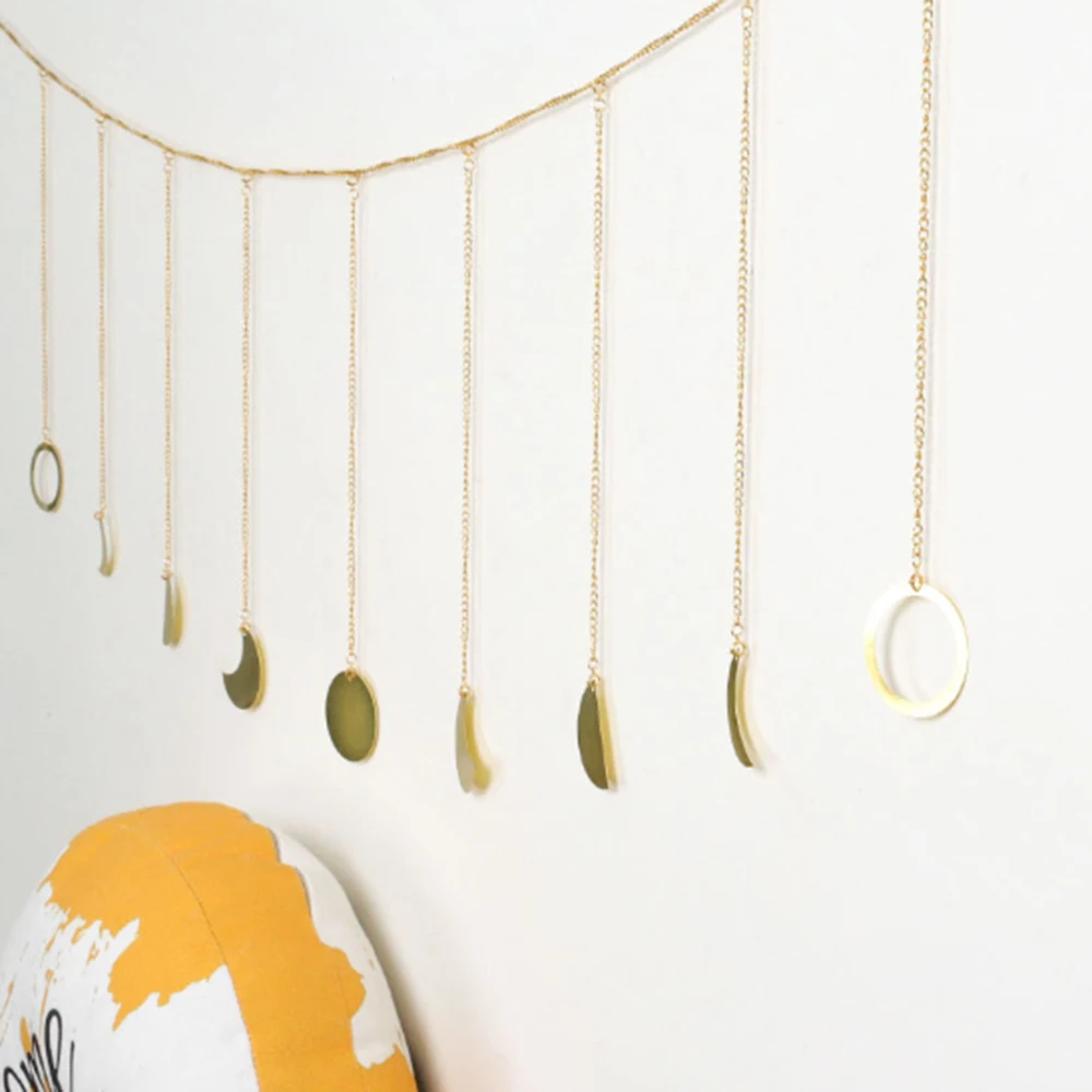 

Creative Metal round piece Sun Moon shape hanging decoration wall hanging