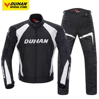 duhan motorcycle jacket men moto cycling suit waterproof chaqueta summer jacket pants motocross jacket body protector reflective