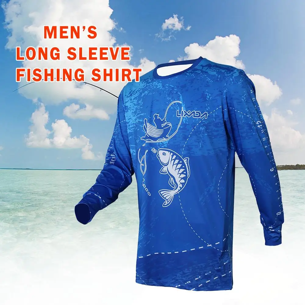 

Lixada футболка с длинным рукавом для рыбалки быстросохнущая дышащая одежда для рыбалки крутая мужская летняя рубашка для рыбалки M-3XL куртка
