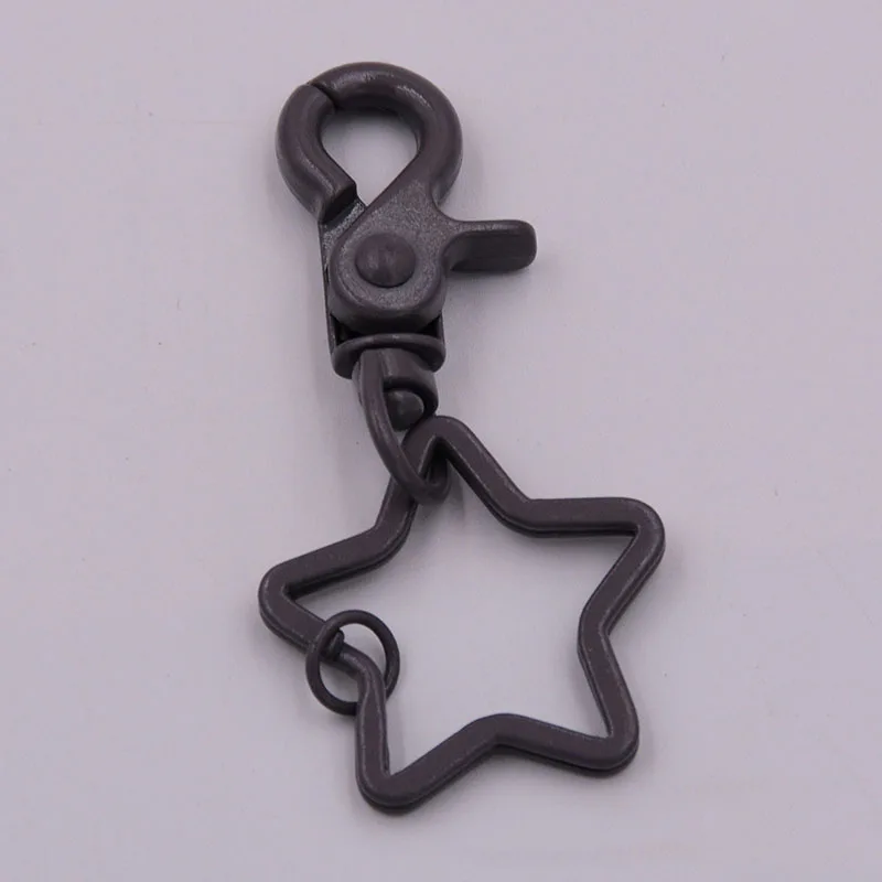 13darkgrey 5/10 шт. Meetee 43 мм конфеты брелок Кольца для пряжки звезда брелок для ключей Разделение собака пряжки карабин Лобстер "сделай сам" брелок-подвеска - Цвет: 13darkgrey