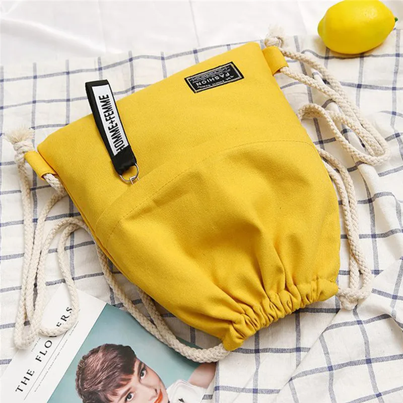 Canvas Drawstring Backpack School Gym Bag Storage Pack Rucksack Pouch For Back | Багаж и сумки