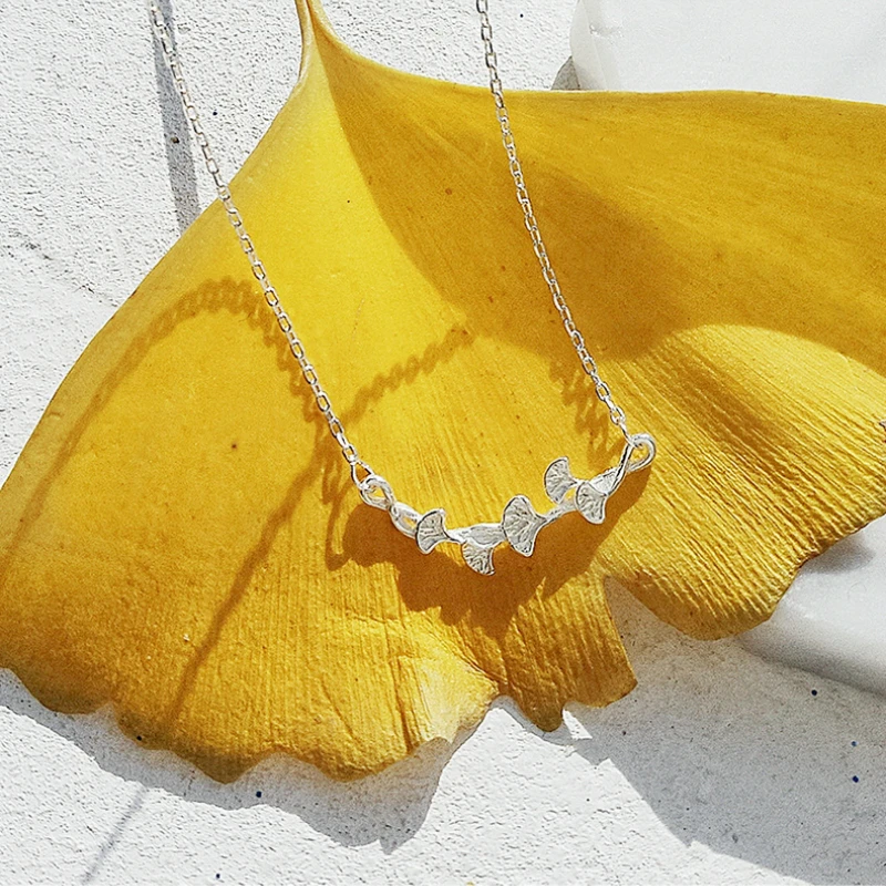 Ожерелье с подвеской в виде листа гинкго для женщин и девушек | Украшения