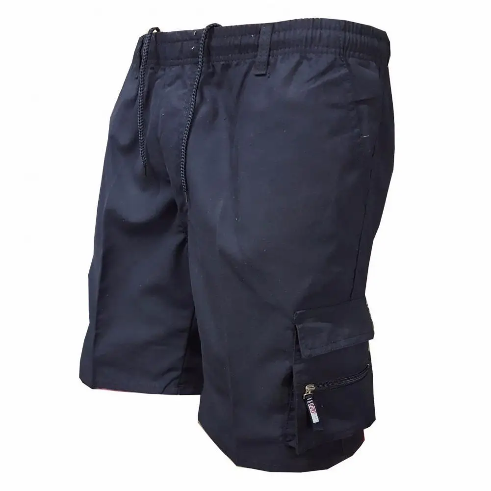 

Cargo Shorts Solid Drawstring Men Loose Multi Pockets Shorts for Fitness Big Size Men Outdoor Classic Tactical Military Shorts