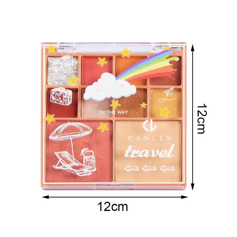 

10 Colors Matte Eyeshadow Palette Metallic Diamond Makeup Pigment Highlighter Shimmer Glitter Waterproof Eye Shadow