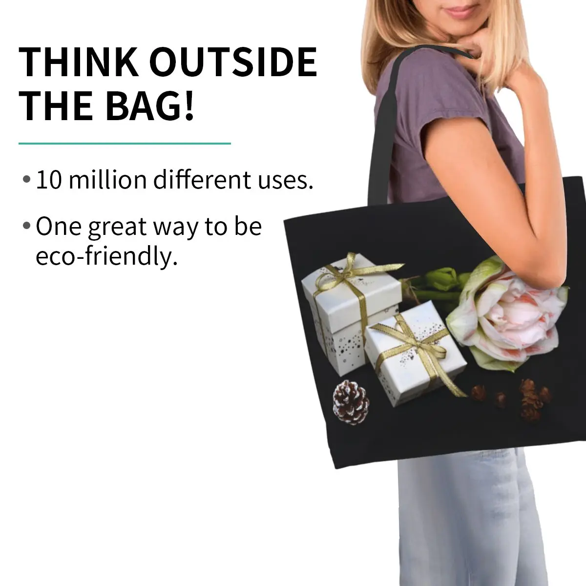 

Женская сумка через плечо с подарком на Рождество