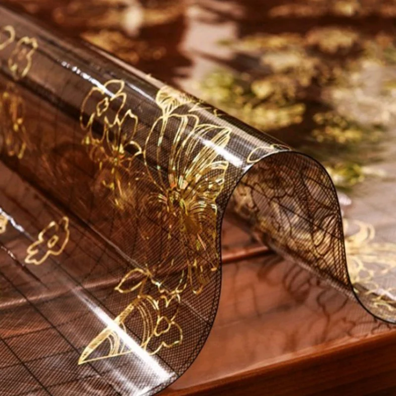 Скатерти ПВХ Мягкий стеклянный водонепроницаемый Настольный коврик столик для