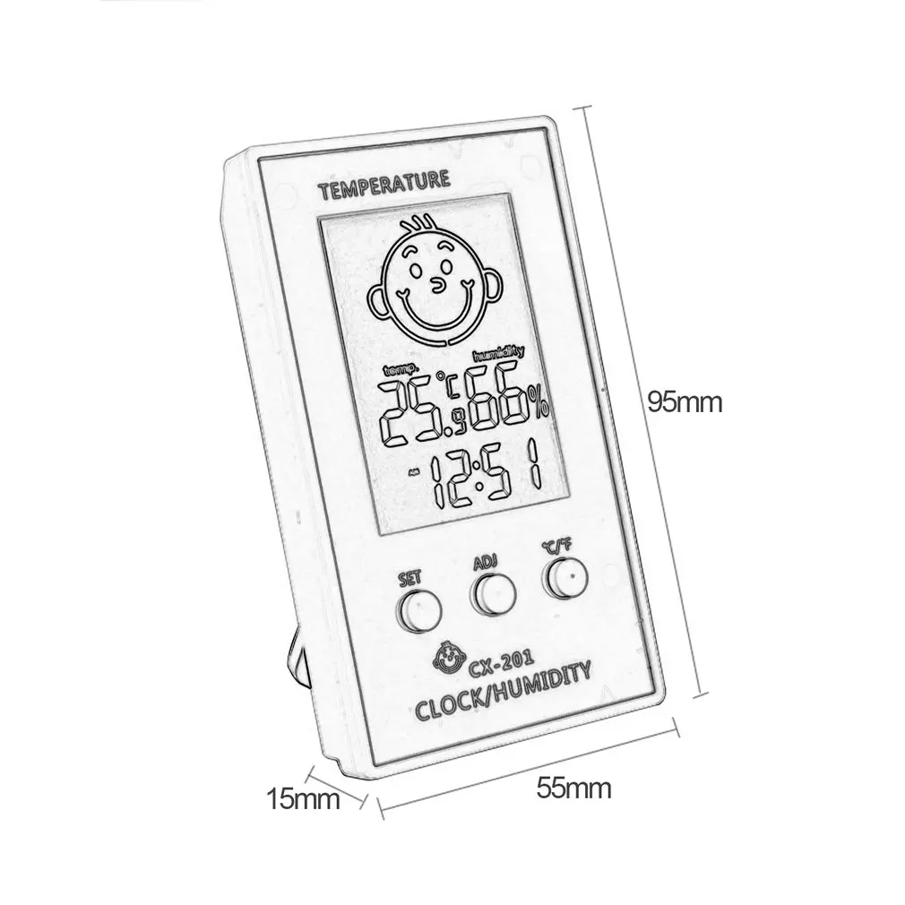 Домашний цифровой ЖК-дисплей Электронный температурный гигрометр хорошее