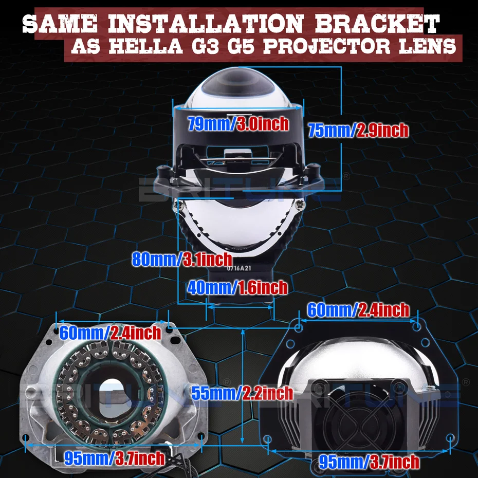bi led lens 3 0 inch hella 3r g5 55w 12v led projector headlight lenses led diode chip car headlamp led lights retrofit diy free global shipping
