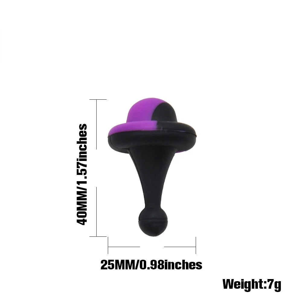 2PC Premium Gyro Shape FDA Silicone Carb Cap Dabber Wax Oil Tool 40 MM / 1.57 Inch Handle Cavers Accessories |
