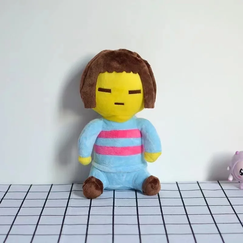 Mu&ntilde;ecos de peluche de personajes de Undertale Sans Papyrus, Chara Frisk, Asriel Torie, juguete de peluche, Anime, regalo para ni&ntilde;os, 2 unids/set por Set-5