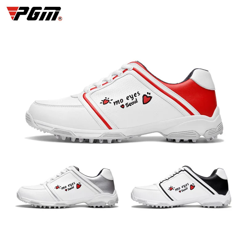 Pgm Women Waterproof Golf Shoes Ladies Ultra-light Comfortable Golf Shoes Ladies Training Gym Golf Sneakers D9102