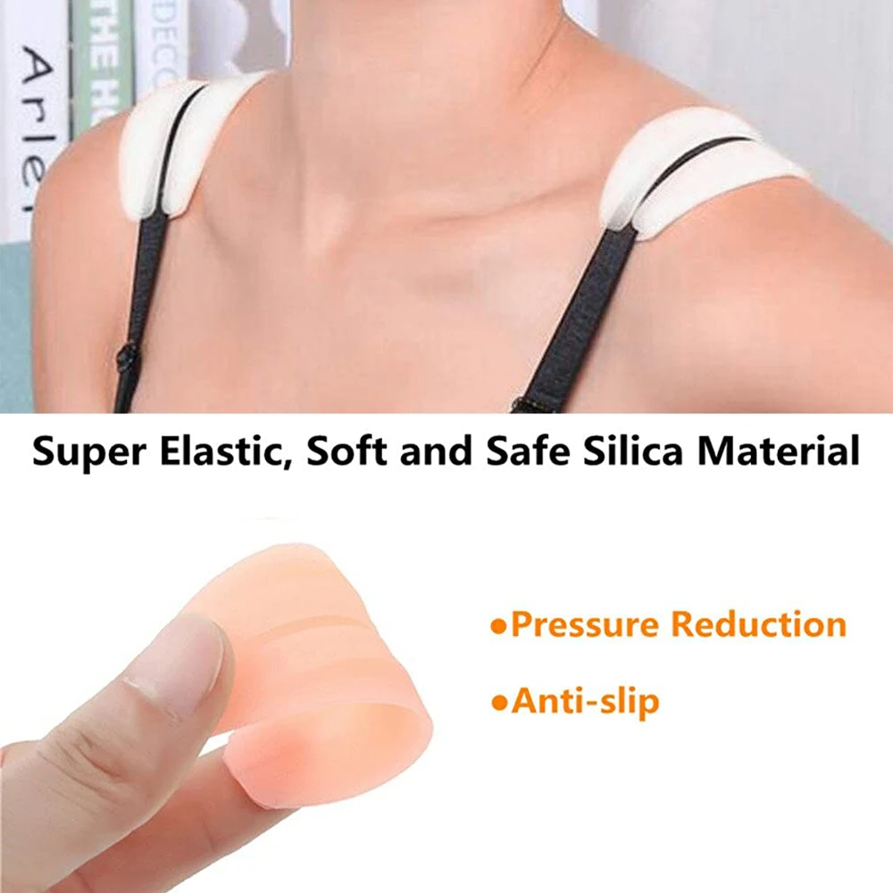 Подкладки для плечевых ремней мягкие из шт./пара силикона облегчения боли женщин