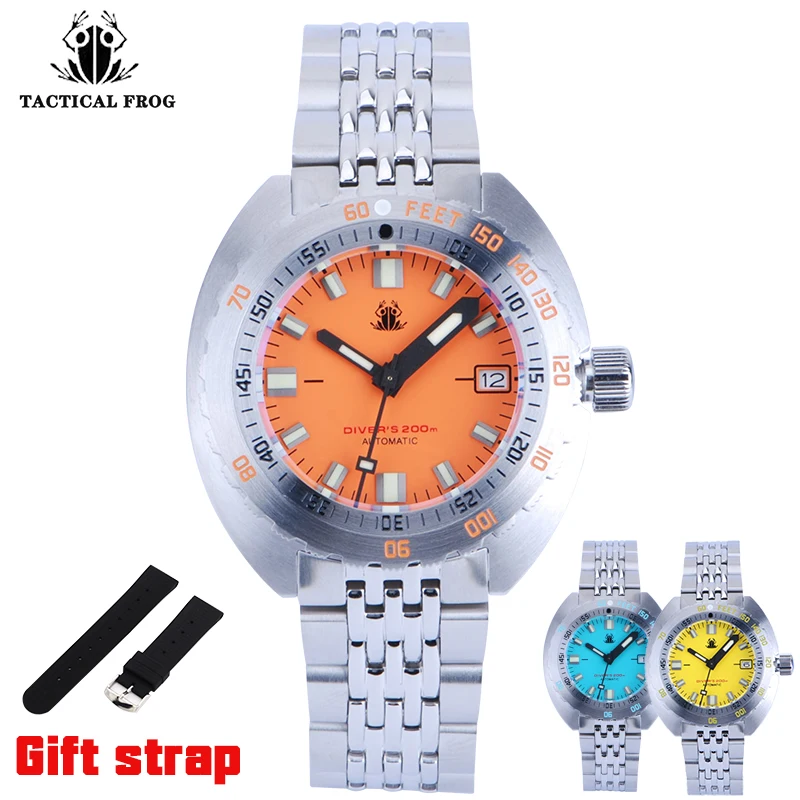 

Tactical Frog SUB 300T Diver Watch Mens NH35 Automatic Self Winding Sapphire Crystal 200m Waterproof Men Mechanical Wristwatches