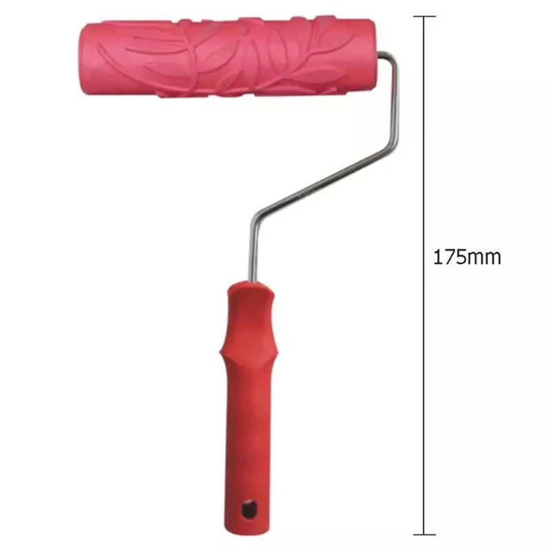 

1Pcs Leaves Pattern Rubber Roller Embossed Texture Pattern Paint Roller Paint Brush Tool Home Wall Decoration