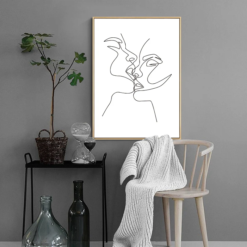 Нордический стиль простой сексуальный женский тело Обнаженная линия рисунок