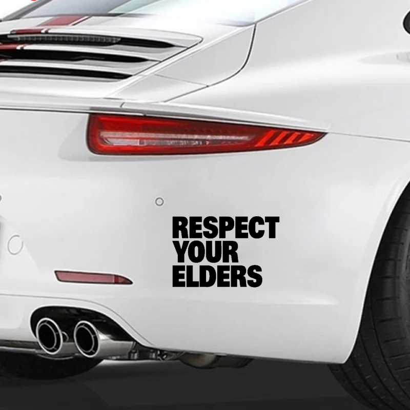

Respect Your Elders Suv Decals Funny Decals for Car Window Motorcycle Bodywork Car Decorative Interior KK14*9cm