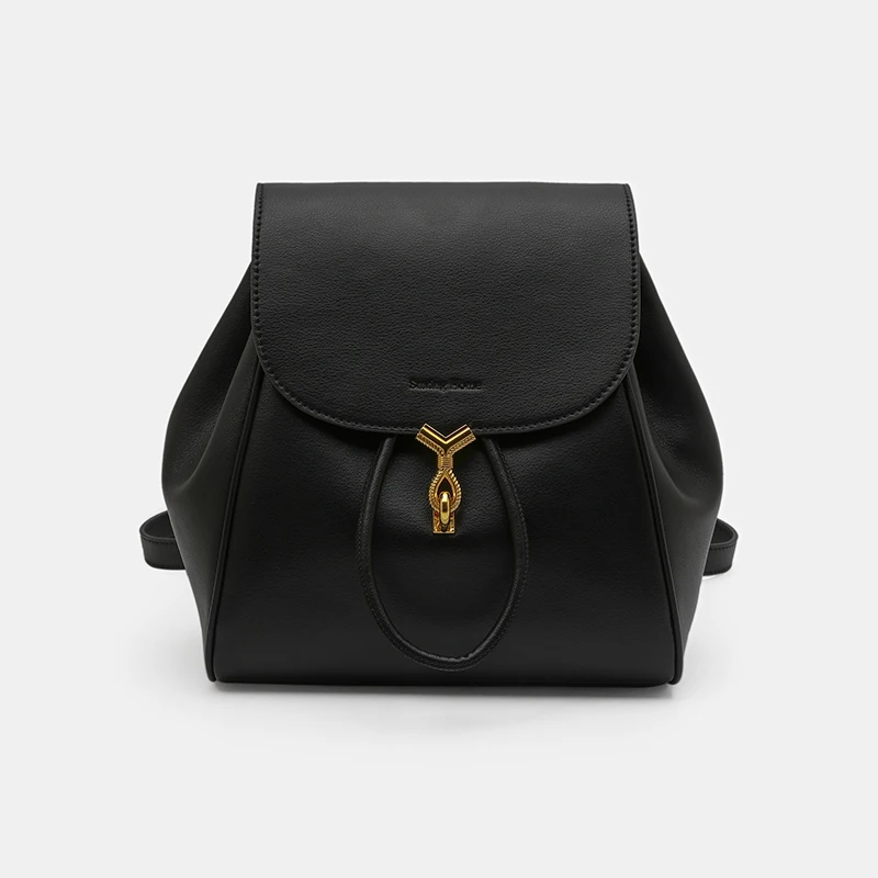 Кожаный рюкзак женский новый летний модный универсальная нишевая сумка через