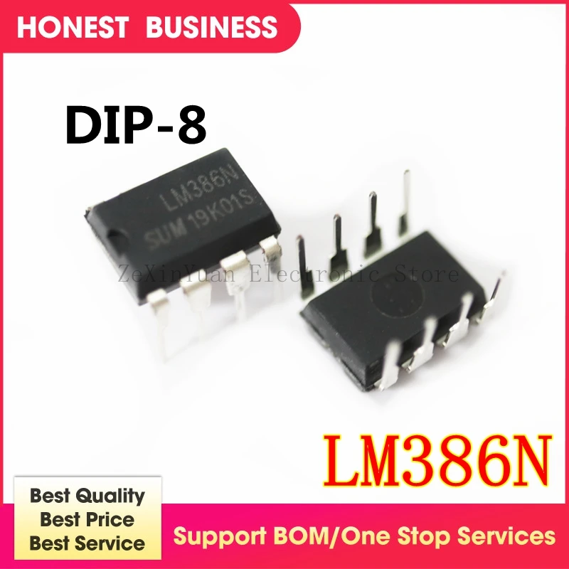 

Новый 100 шт. LM386 LM386N аудио усилитель мощности DIP-8 лучшее качество