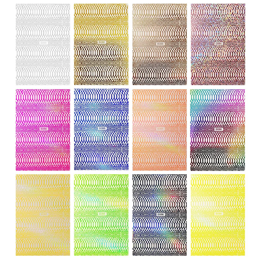

Explosive 3D Symphony Laser Snake Pattern Nail Sticker Fashion Self-adhesive Nail Sticker Accessories DIY Slider Nail Watermark