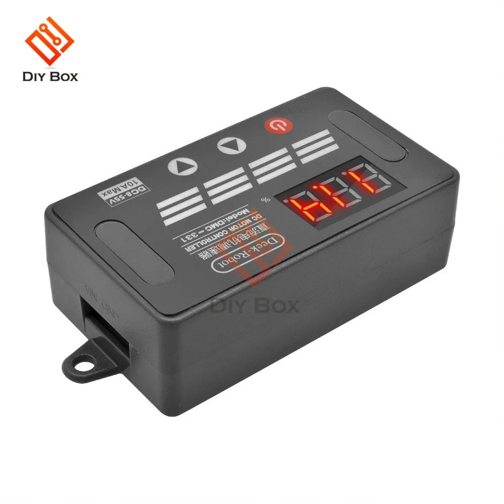 DMC-331 DC 8-55V 10A контроллер скорости двигателя вперед назад светодиодный цифровой дисплей ШИМ контроллер регулятор скорости