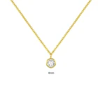 Ожерелье женское из серебра 925 пробы с одним буром длиной до ключиц