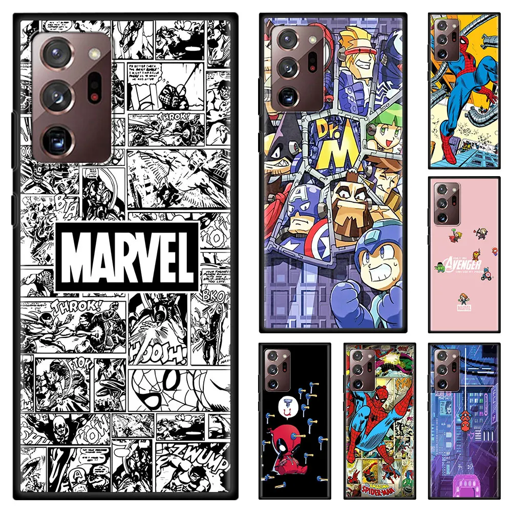 Чехол для телефона с комиксами Marvel Samsung Galaxy Note 20 Ultra 5G 10 Lite Plus 9 8 A7 A9 F12 F22 F41 F42 - купить