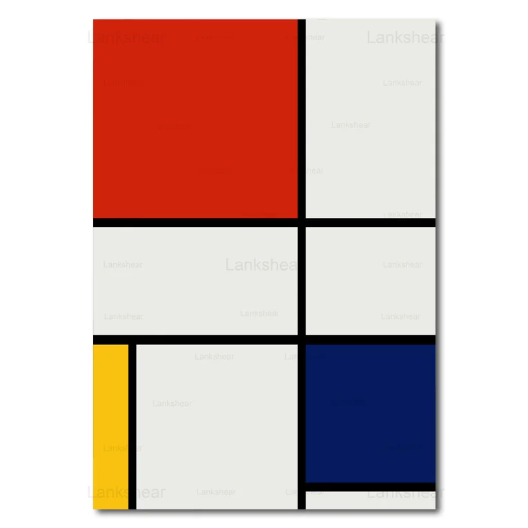 Mondrian цветной блок абстрактный стиль печать на холсте живопись искусство