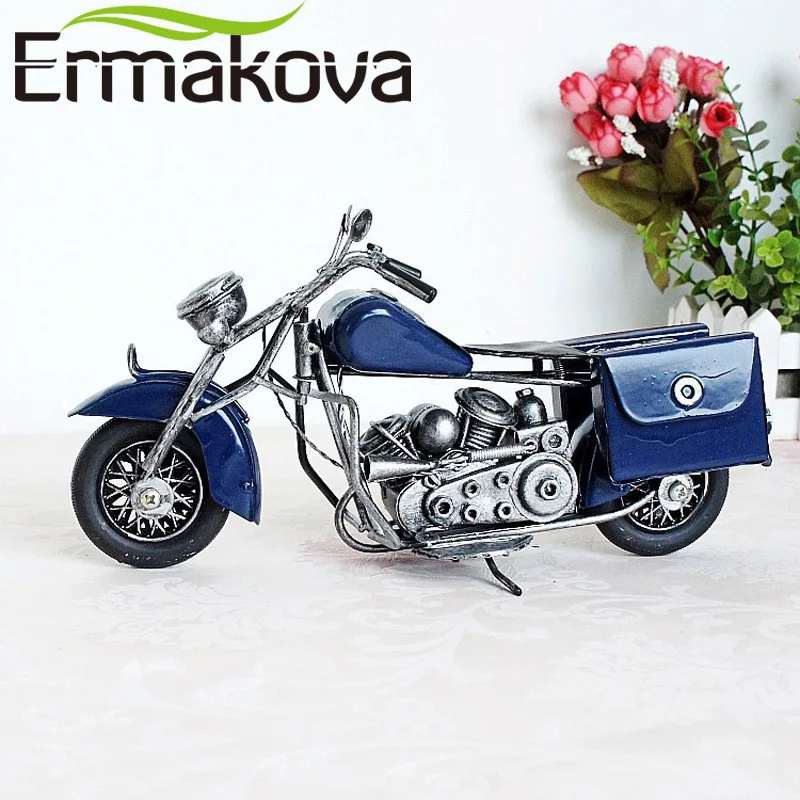 ERMAKOVA 23 см (9 дюймов) винтажная модель мотоцикла Ретро фигурка двигателя Железный