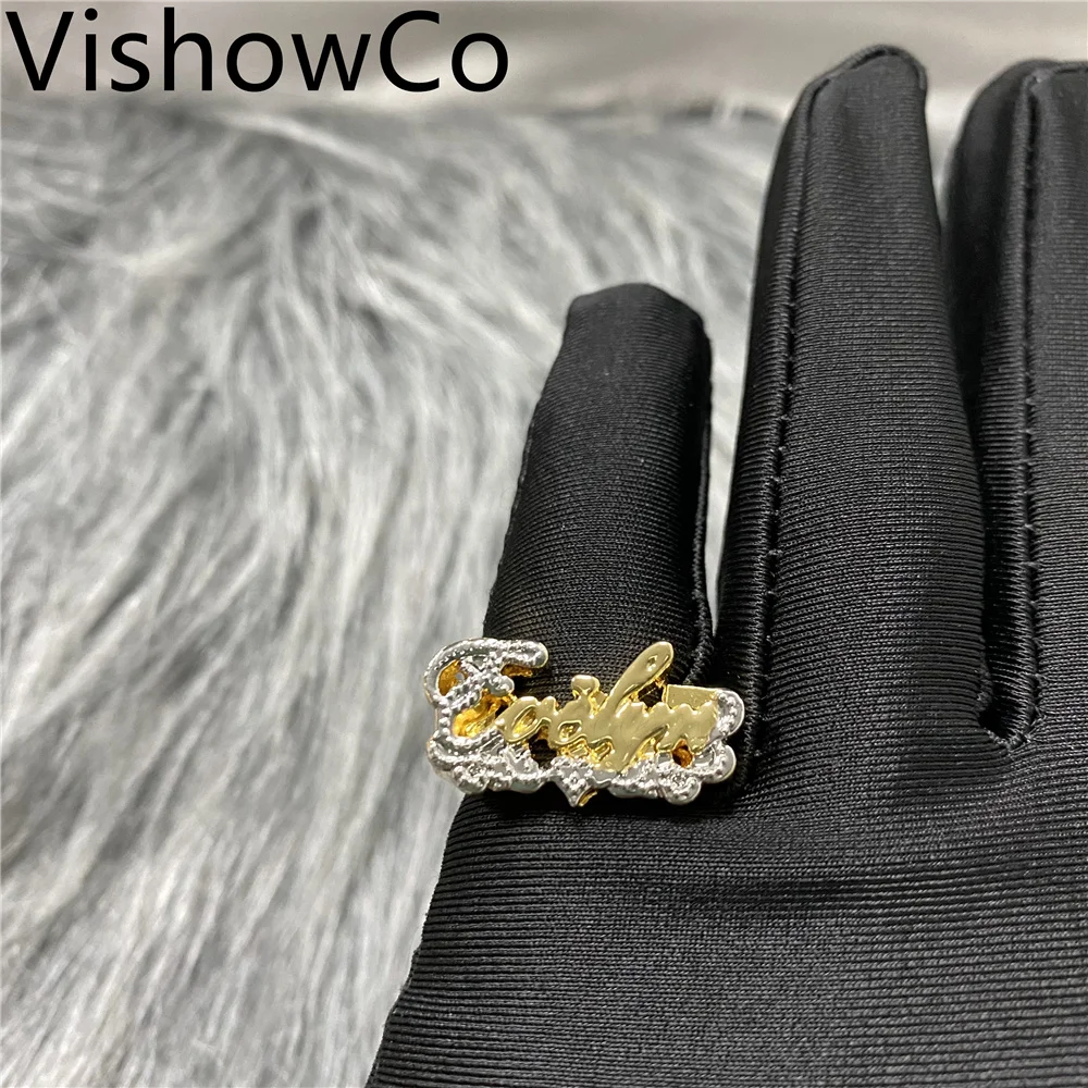 

VishowCo Custom Name Ring Gold Personality Stainless Steel Hip Hop Ring Women Fashion Punk Letter Ring For Women Gift