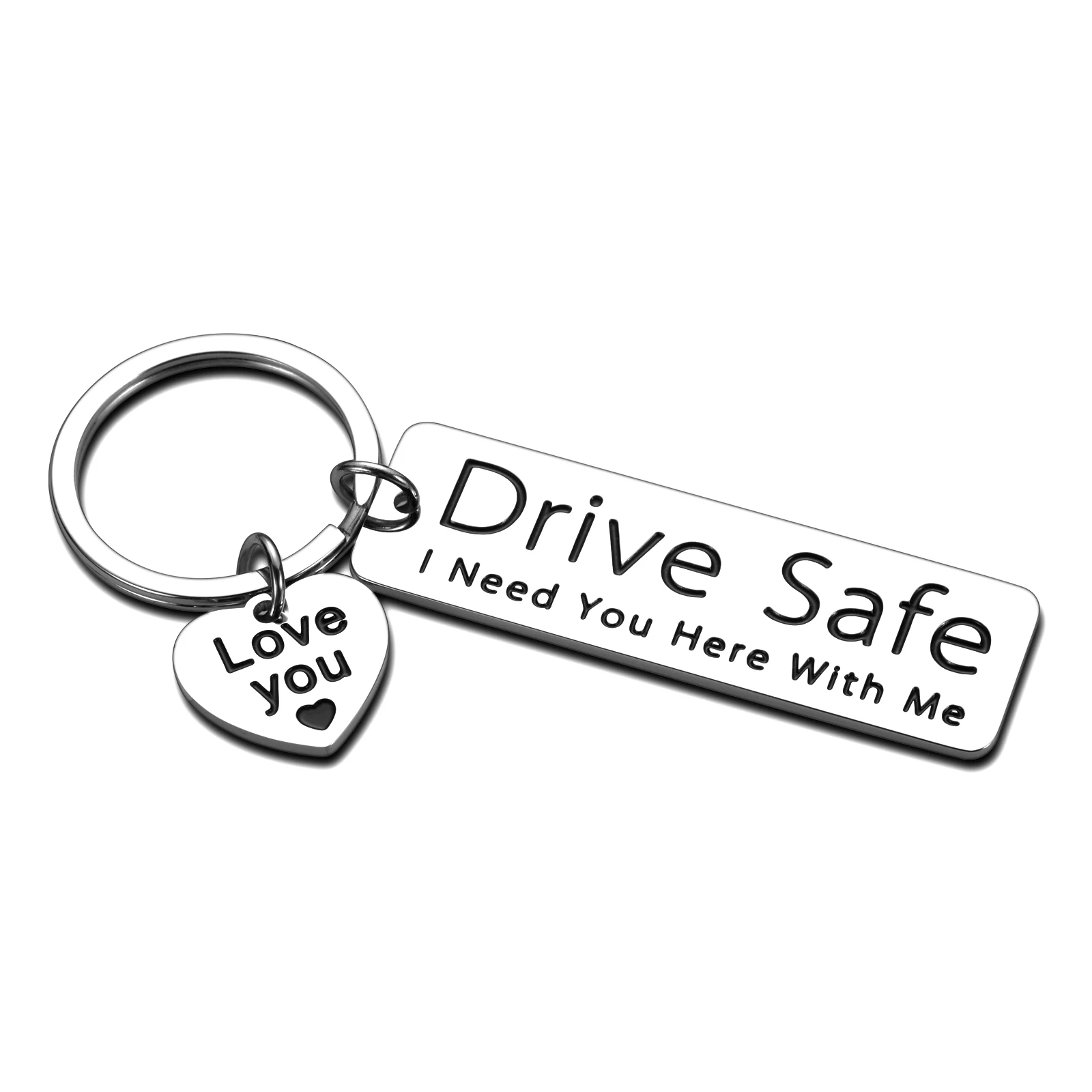 

Love You Key Chain Keyrings Gift Drive Safe I Need You Here with Me Keychains Couples Boyfriend Gift for Husband Birthday