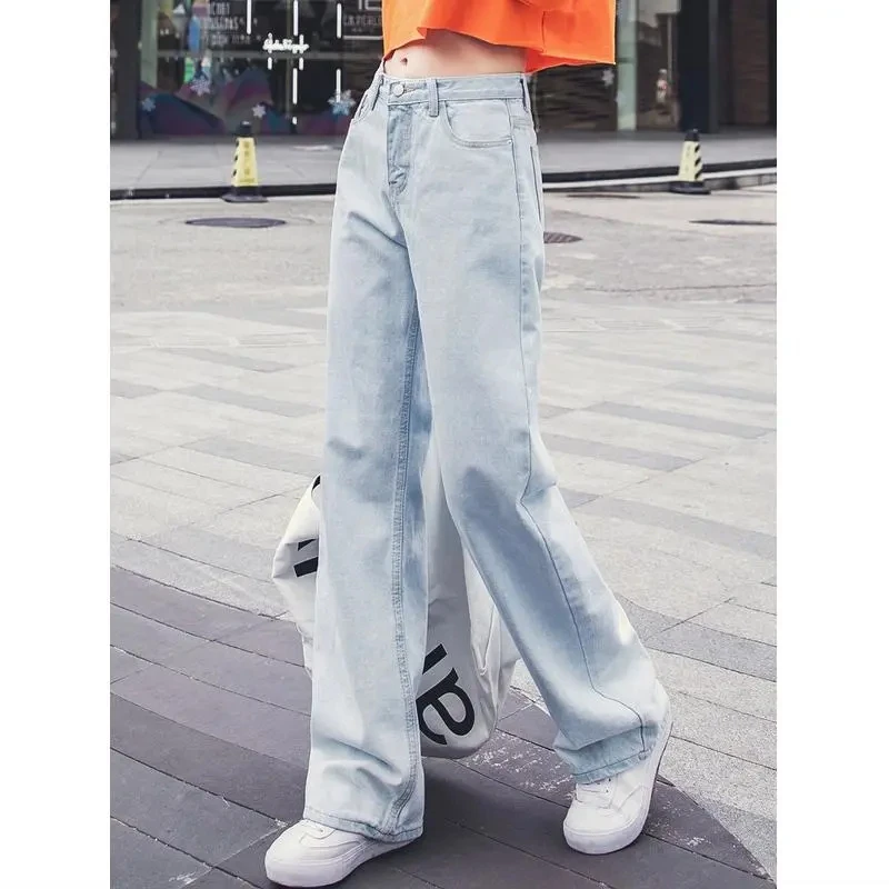 

Джинсы женские оверсайз с высокой талией, винтажные повседневные брюки бойфренда с эффектом потертости, джинсы МОМ, лето