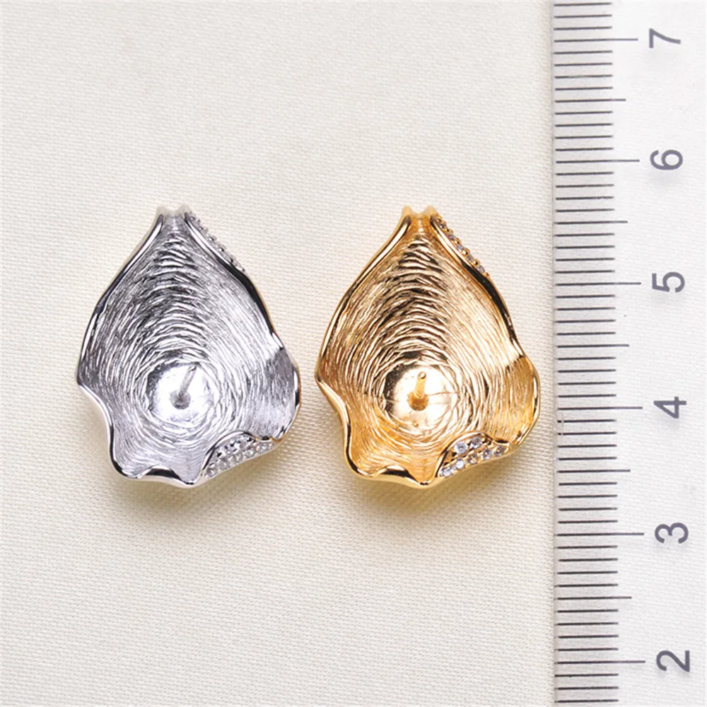 

1pcs Gold Plated Pendant Base Mussel Bead Pearl Pendant Mountings Settings diy Blank Jewelry Mountings