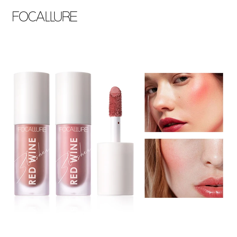 

FOCALLURE Makeup Face Blusher Easy to Wear Natural Cheek Tint Liquid Blush Cream