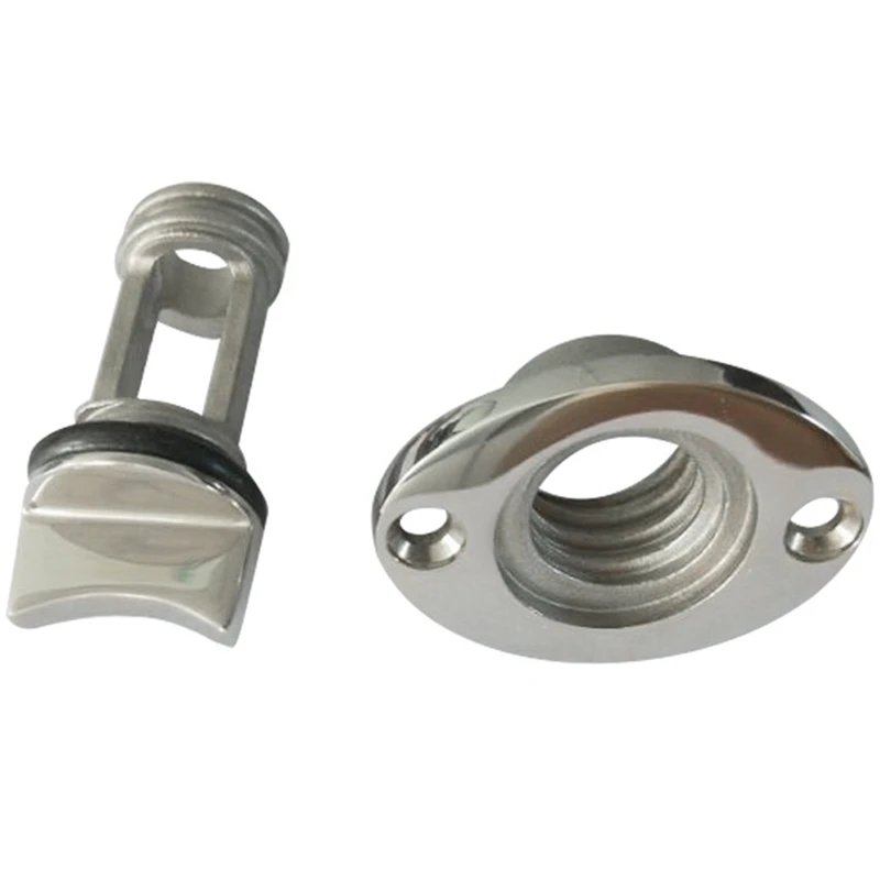 

Marine Boat Surface Polishing Oval Garboard Drain Plug Fits Hole Screw Thread Corrosion Resistant 316 Stainless Steel