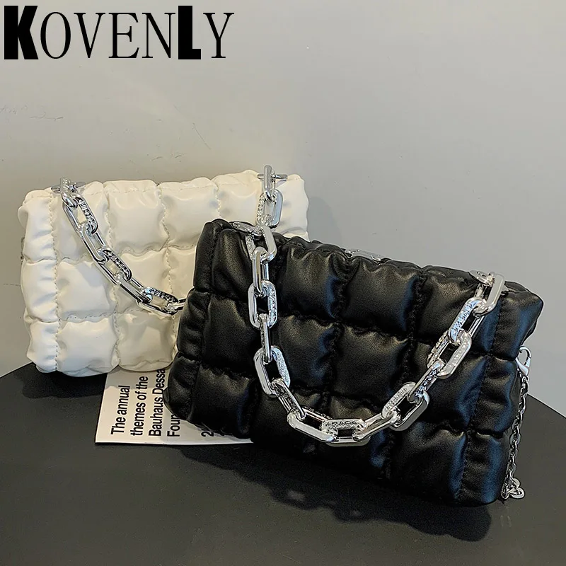 

Fashion Handbag Woman Canvas Box Bag Clutch Purse Brand Design Evening Party Clip Clutch Bags For Woman Shoulder Bag Metal Chain