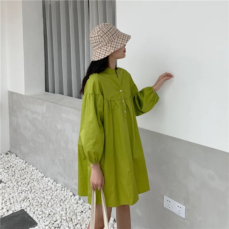 Свободное женское платье из тенселя 2020 Весенняя мода размера плюс повседневное