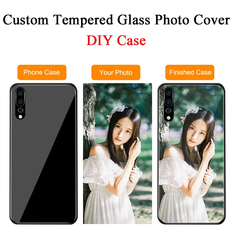 

Custom Design Tempered Glass Case For Huawei P30 P20 Lite P Smart 2019 P10 Lite Mate 30 Mate 20 Pro Honor 10 Lite 8X Cover Photo