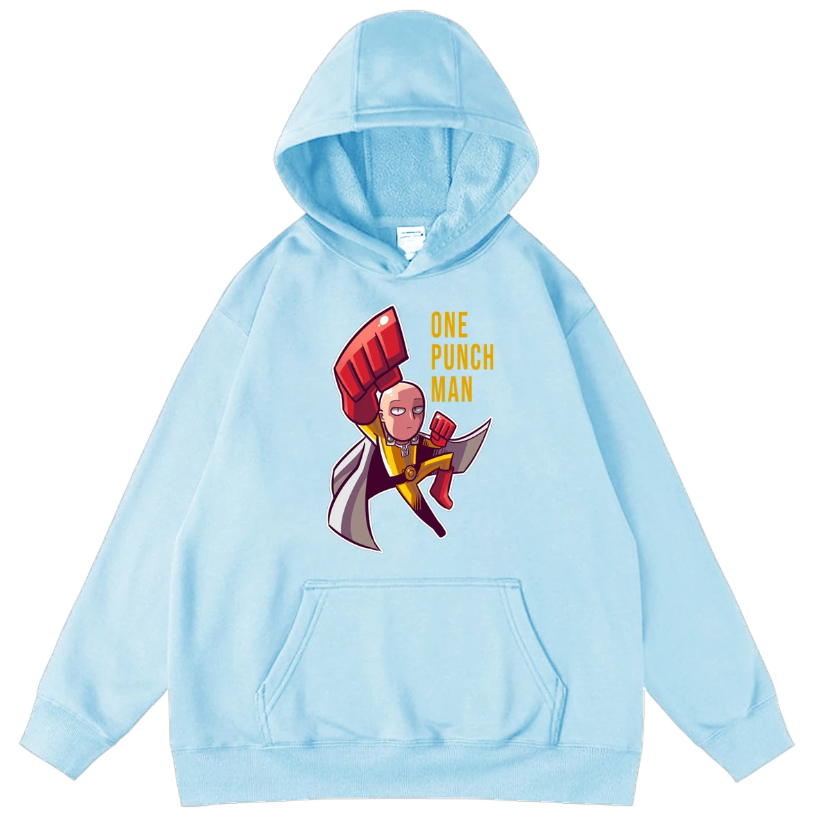 

ONE-PUNCH Anime Man Oversized Sweatshirts Autumn 2021 New Men Hooded Tops Teen Big Pocket Streetwear Fleece Hoodies Loose Hoody