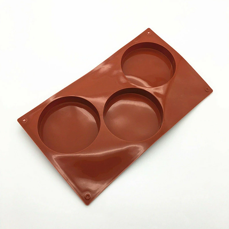 Форма для торта с 3 круглыми полостями форма выпечки шоколадного десерта пирога