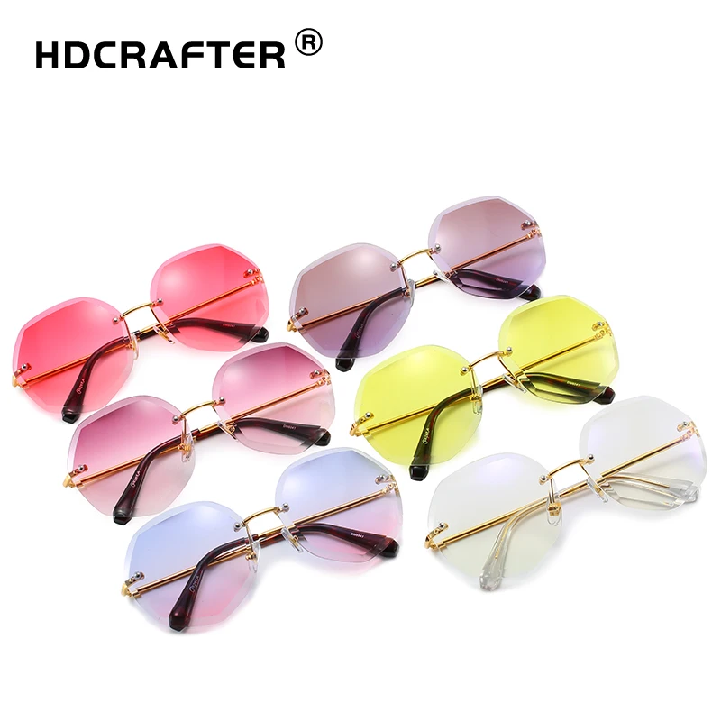 2019 новые винтажные солнцезащитные очки пилота женские без оправы для