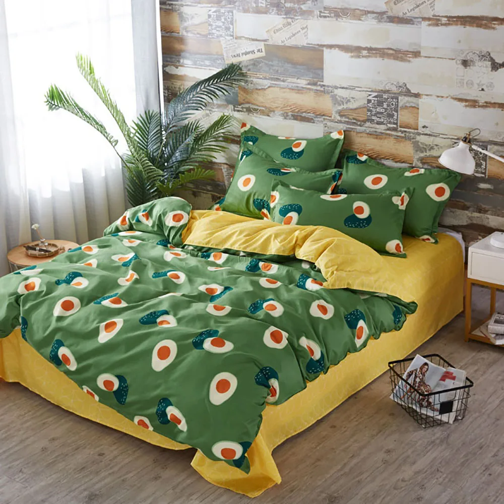 Thumпостельные принадлежности набор постельного белья авокадо Королевский размер