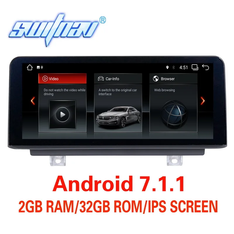 Android 7.1.1 для BMW 2 серии F22 2016 автомобильный DVD плеер стерео GPS монитор ips экран 8