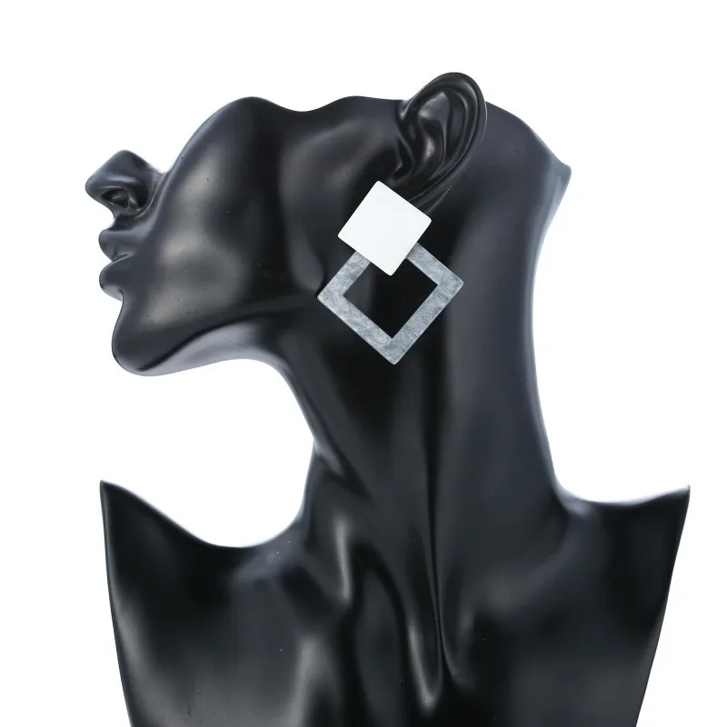 Женские серьги клипсы для ушей без прокола геометрические винтажные клипса