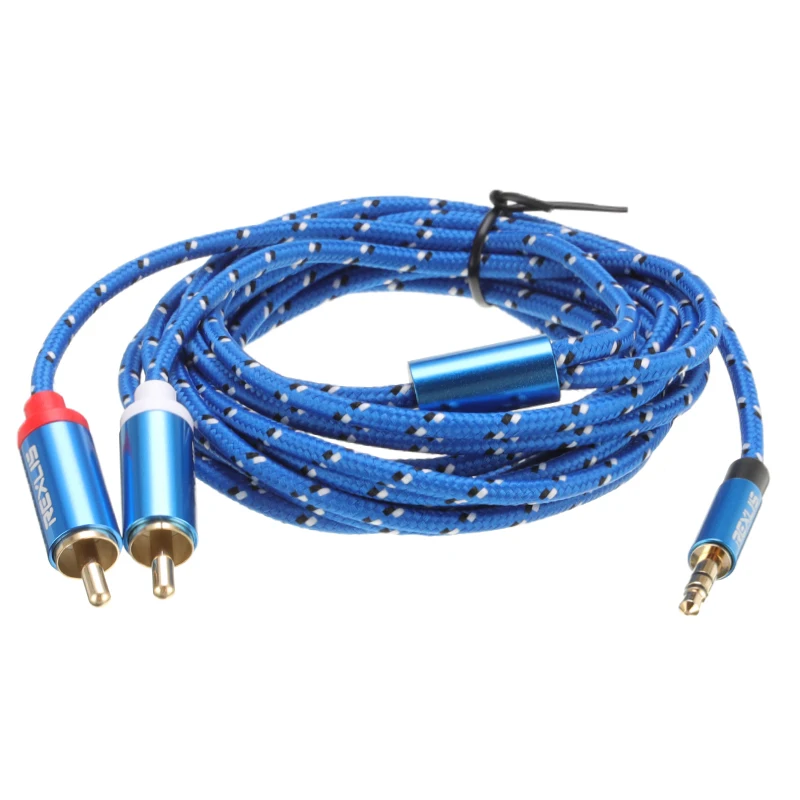 Aux RCA Jack 3 5 разветвитель кабель Hifi стерео штекер 2 мм аудио для домашнего