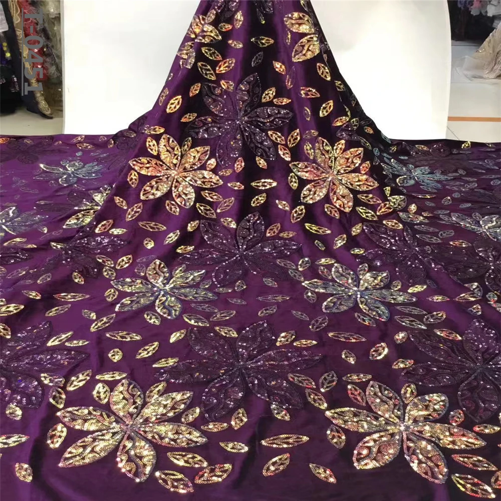 Оптовая цена высокое качество блестки кружевная ткань вышивка тюль отделка